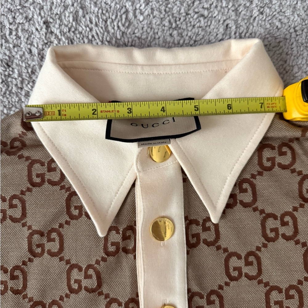 Gucci Jumbo Cotton/Silk Jacquard Polo - Size XS - Picture 5 of 10